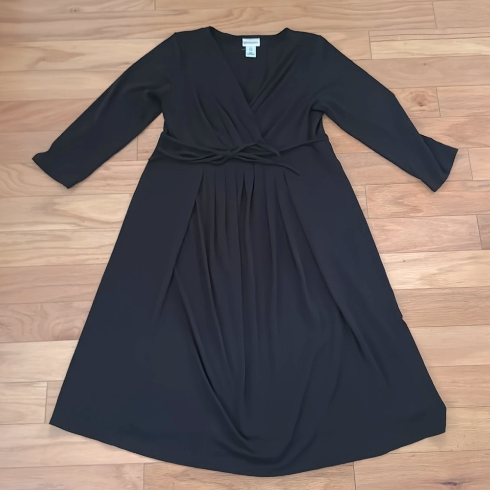 Motherhood | black midi maternity dress | size S